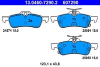 Bremsbelagsatz FÜR Honda Civic IX (Fk) - ATE 13.0460-7290.2