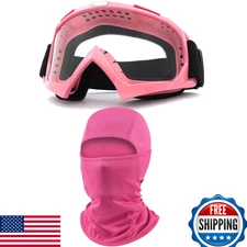 Immoono Motorcycle Goggles & Balaclava for Women Girls - Dirt Bike ATV Motocross