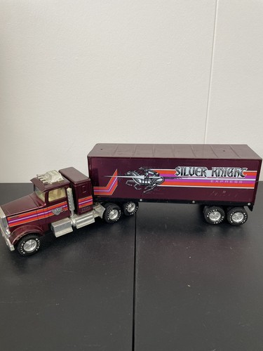 Vintage Nylint Silver Knight Express Semi Cab & Trailer Red - Picture 10 of 20