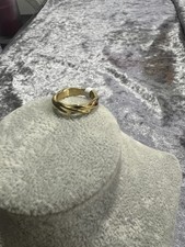 Ring goldfarben Edelstahl Bandring ohne Stein...