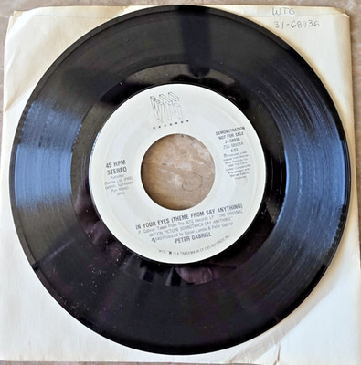 Peter Gabriel   In Your Eyes 7'' 45 RPM Promo 31-68936 1989
