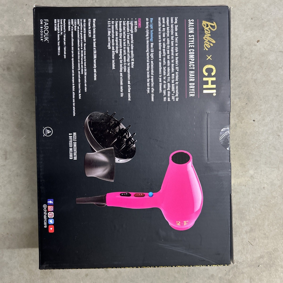 LIMITED EDITION Barbie X CHI Salon Style Compact Hair Dryer | eBay