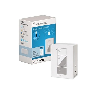 Lutron Caseta Plug-In Smart Lamp Dimmer Switch (Lutron Hub 1 Pack, White