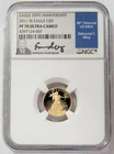 2011 W GOLD $5 MOY SIGNED PROOF AMERICAN EAGLE 1/10oz NGC PF 70 UC