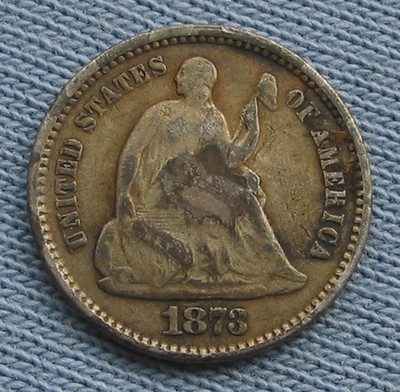 1873 P Seated Liberty Half Dime (H10C 5C Philadelphia)