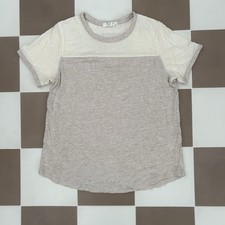 Rag & Bone Women’s Gray and White Colorblock Short Sleeve T-shirt Size Medium