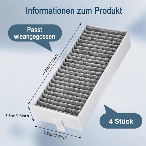 4x Aktivkohlefilter (4 Filter) für Siemens Bosch HZ9VRCR0 17004796 HEZ9VRUD0 DE - Bild 14 von 17