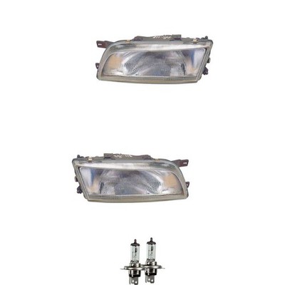 Halogen Scheinwerfer Set H4 für Nissan Almera I Hatchback inklusive Lampen