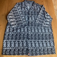 Camisa grande con botones estampado maya Solo Semore para hombre