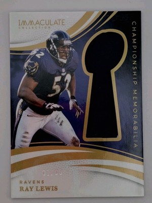 2025 Immaculate Ray Lewis Championship Memorabilia Patch /99 #CM-RLS Ravens