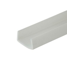 3-Pack 48-Inch White Styrene Plastic U-Channel C-Channel 3/4 Lengths