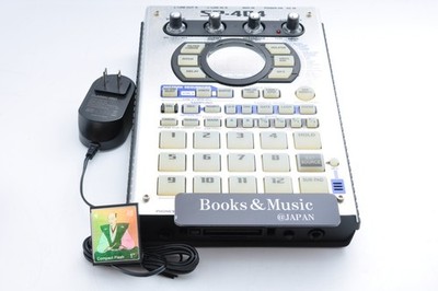 Roland SP-404 Sampler Silver 2006 Made in Japan w/Adapter + CF Working AV07402