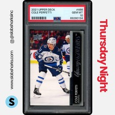 2021 UPPER DECK #466 COLE PERFETTI YOUNG GUNS RC ROOKIE PSA 10