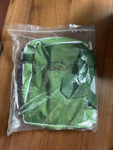 New Thirty-One Small Utility Tote - Green Cabana Stripe - AF29 - Image 3 of 4