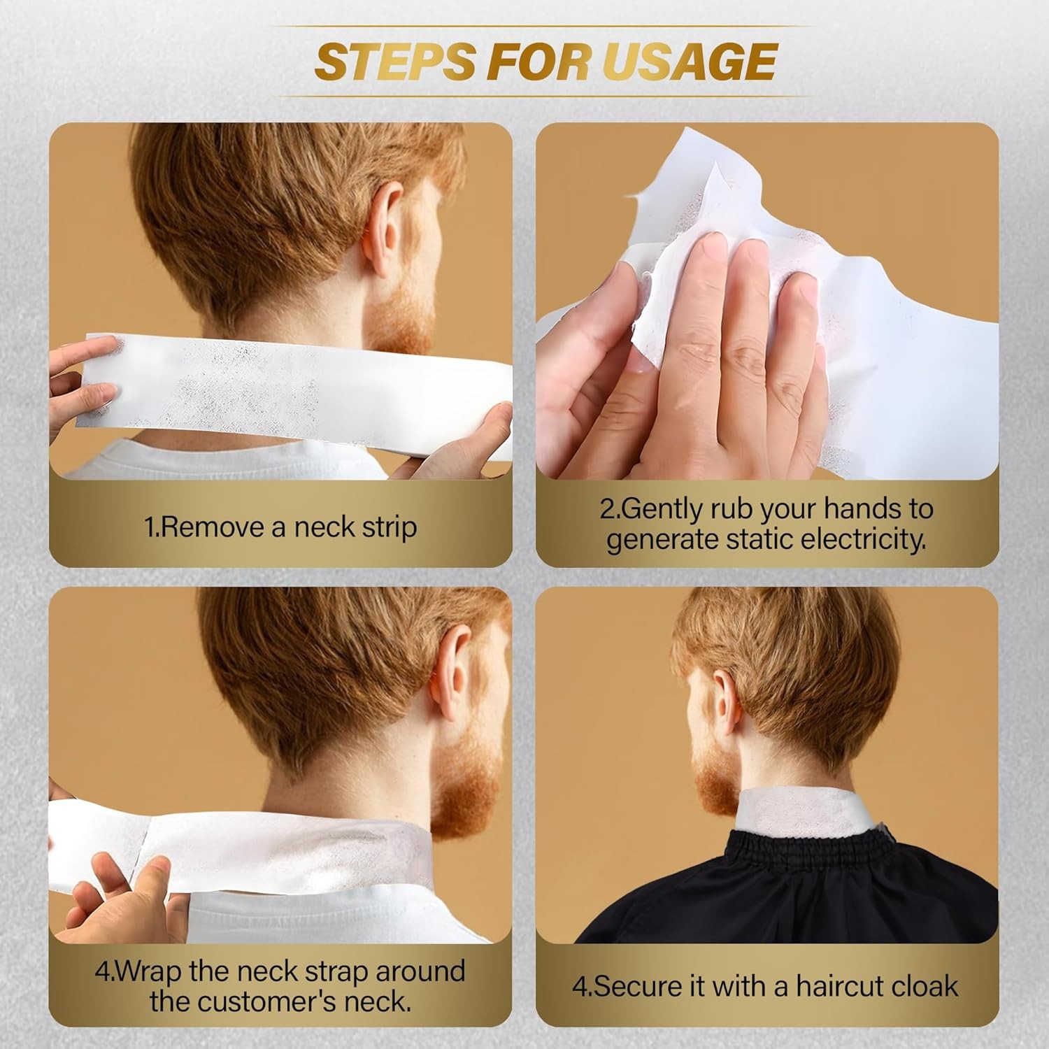 100 Count Disposable Barber Neck Strips Professional Salon Tape