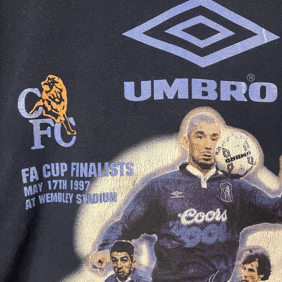 RARE 1990s Vintage Chelsea Shirt Umbro Chelsea FC Soccer Zola 1997