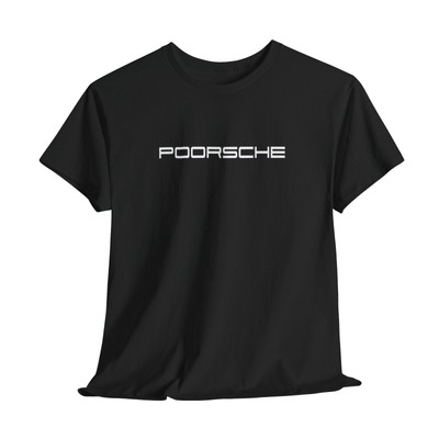 Poorsche T-Shirt Motorsport Apparel for Gearheads, Sports Car Lover Gift
