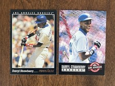 🔥 1993 Pinnacle - DARRYL STRAWBERRY #64, #309 (2-Card LOT) Los Angeles Dodgers