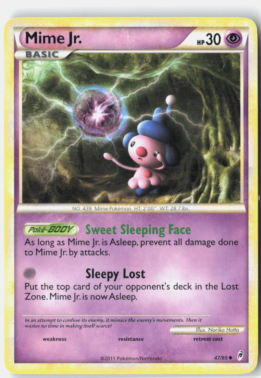Mime Jr. Call of Legends 47/95 Pokemon Card
