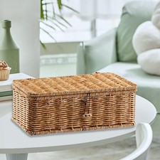 Storage Basket with Lid, Sturdy And Decorative, Rectangular, for The Home,