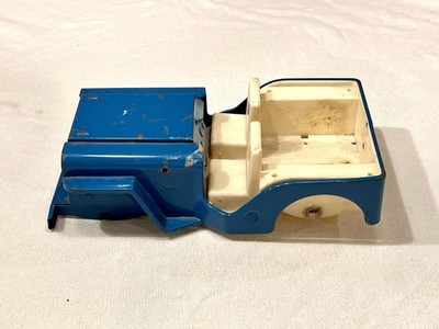1960's Tonka 10'' Jeep Body Light Blue w/ White Interior Original Parts