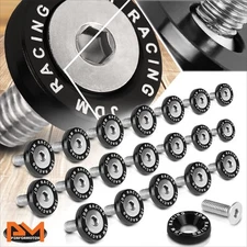 20Pcs Aluminum M6 X 1.0 Fender Washers Bolt Screw Engine Bay Dress Up Kit Black