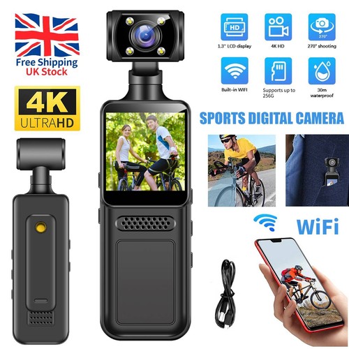 4K 180° Rotation WiFi Action Camera Sports Camcorder Vlog Camera DVR ...