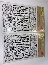 Crafter's Square Rub-on Transfers Alphabet Letters Craft New In Package Set Of 2