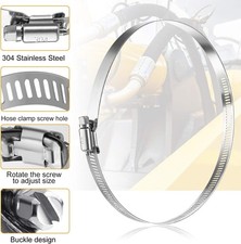 FOUR 12-Packs (48 total) of 6-Inch Worm Gear Hose / Duct Clamps. 304 Stainless.