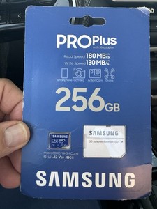 SAMSUNG Micro SD Card 256GB PRO Plus with Adapter Memory A2 Fast Read HD 4K OEM