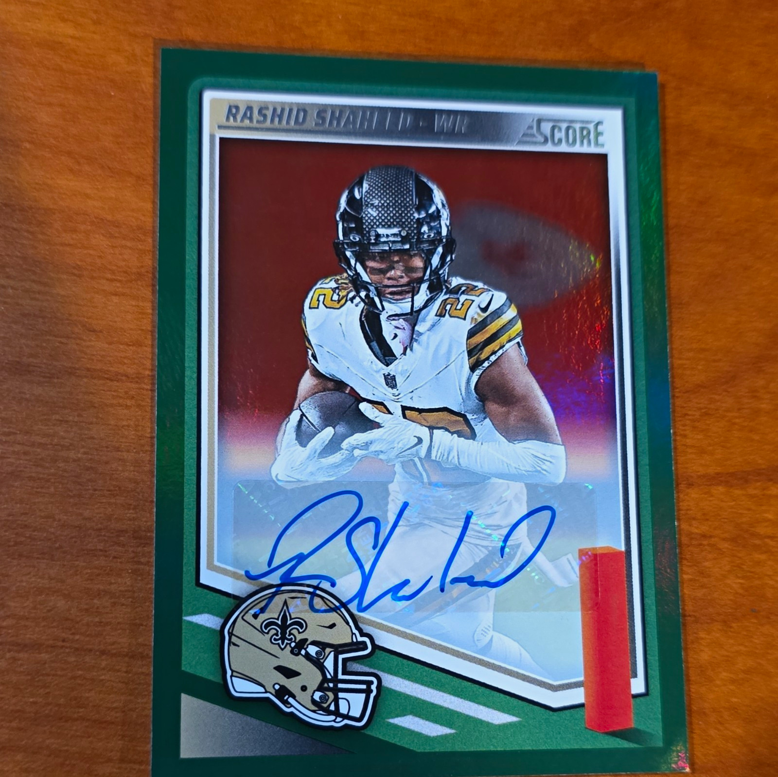 Panini 2025 Score Rashid Shaheed Saints #191 Signatures Green Auto