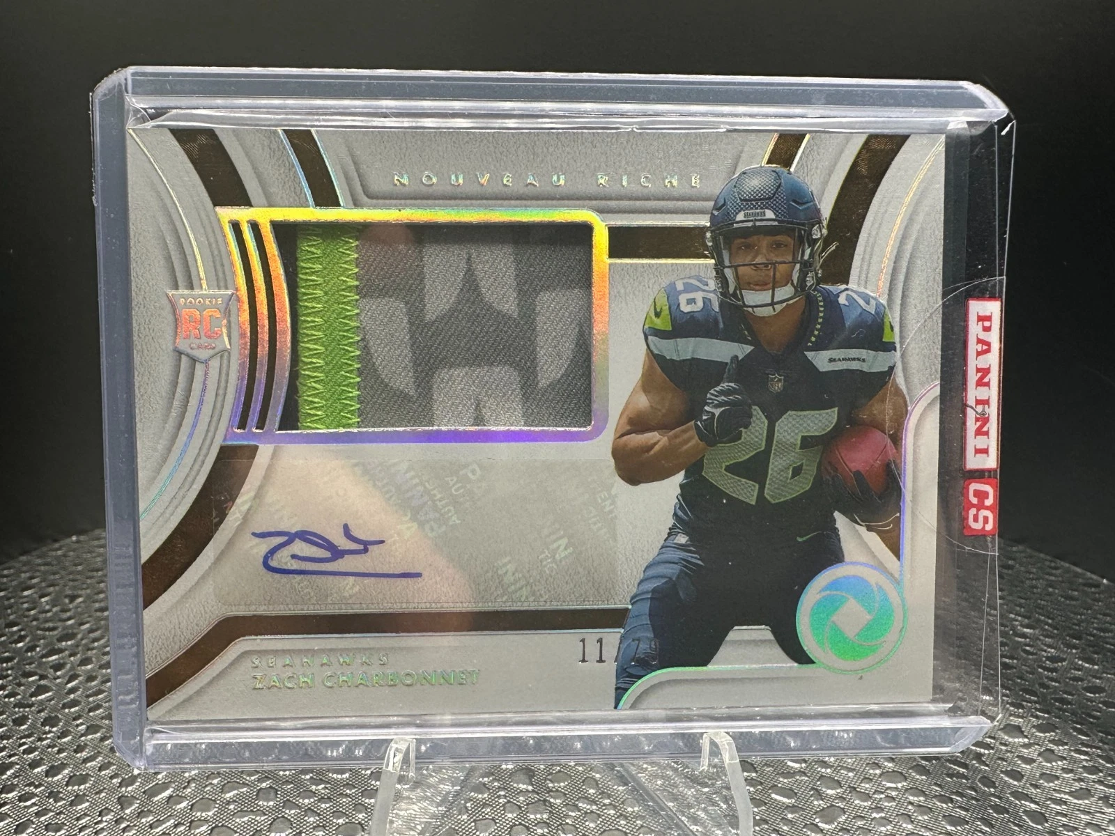 Zach Charbonnet Panini Gold Standard Nouveau Riche Patch Autographs #NR30 Base