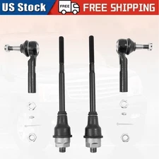Inner Outer Tie Rod End Set For Yukon Silverado Sierra 1500 Avalanche 4x4 & RWD