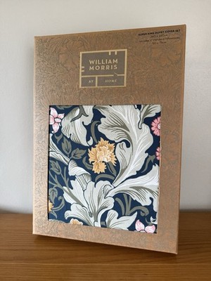 William Morris Leicester Waldgrün Super King Bettwäscheset Neu im Karton UVP 125 £