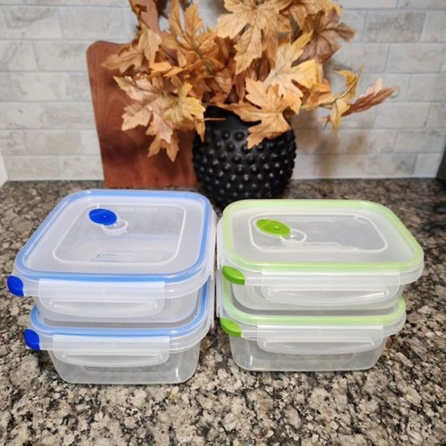 Contenedor de almacenamiento de alimentos Sterilite rectangular UltraSeal de 4,5 tazas, verde (paquete de 12) - Imagen 4 de 12