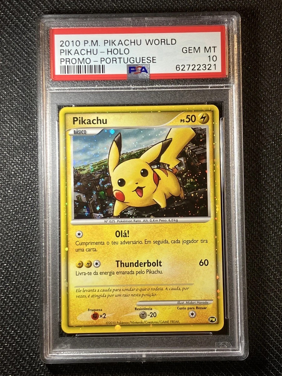 2010 Pokemon Pikachu World Collection 7-11 Green PSA 10 True