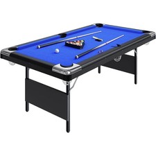 Garvee 7ft Folding Pool Table Billiards Table – Portable, No Assembly, New