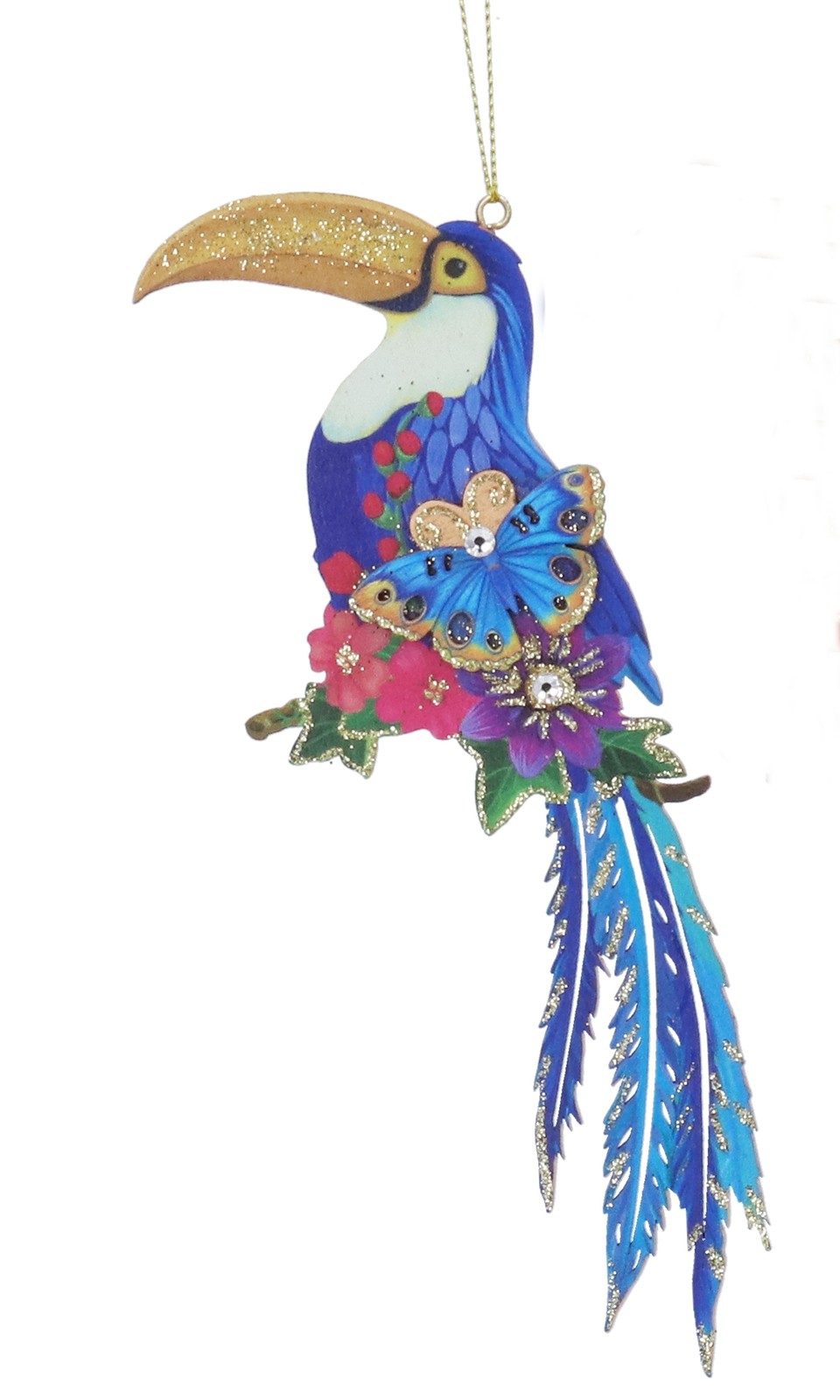 Gisela Graham Toucan Hanging Decoration – Paradise Garden Tropical Bird Ornament