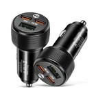 Universal USB+2 PD Type-C DC 3 Ports Charger Fast Charge Car Charger USB Adapter