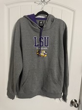 Logo Athletic Men's LSU Tigers Grey/Purple Hoodie Large NWT