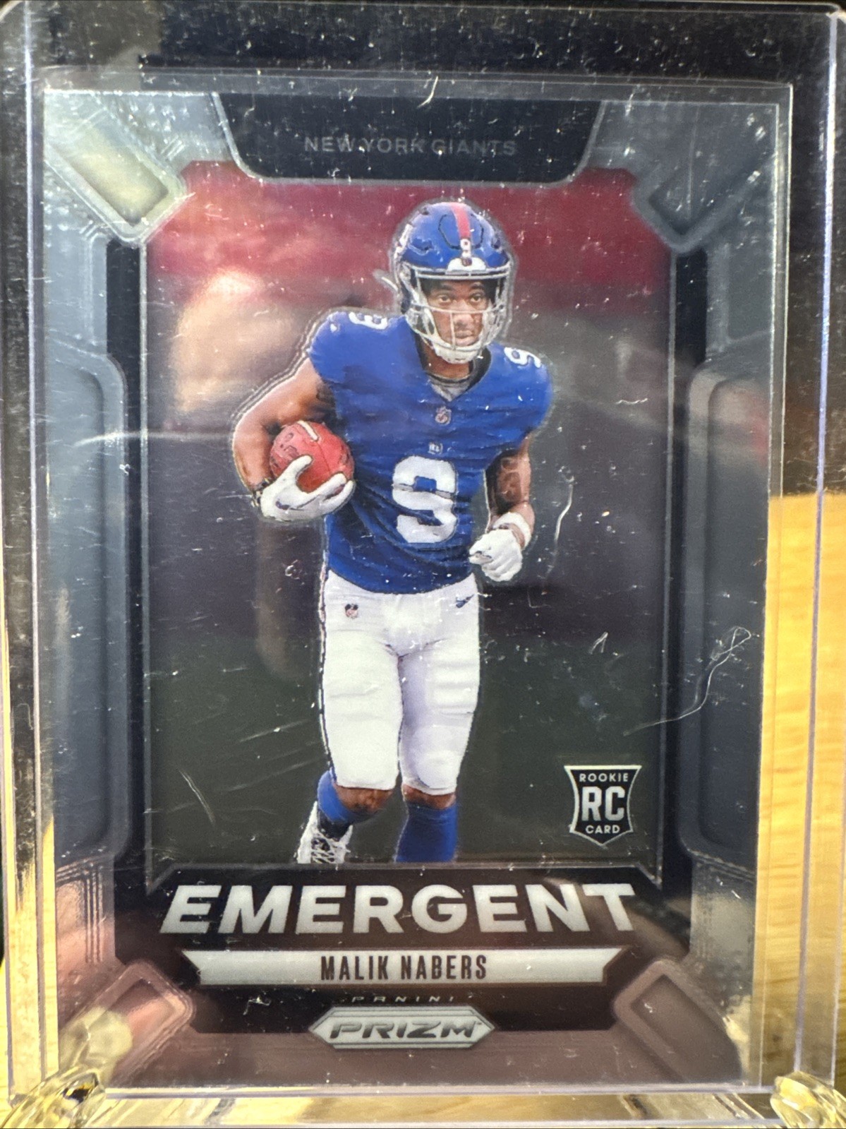 2024 Panini Prizm - Emergent Malik Nabers #6 Silver Prizm (RC)