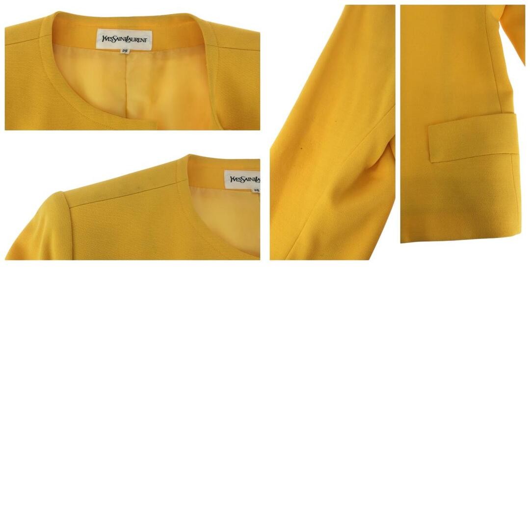 YVES SAINT LAURENT vintage YSL Jacket Yellow Gold Hardware wool thumbnail 20