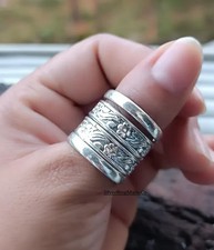 925 Sterling Silver Rings, Handmade Rings, Set Of 4 Rings, Flower Desi All size