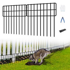 30 Panels No Dig Fence, Animal Barrier Fence, 13in H x 30ft L Fence Barrier...