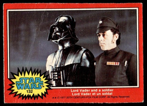 1977 OPC Star Wars #132 Lord Vader and a soldier — Raw