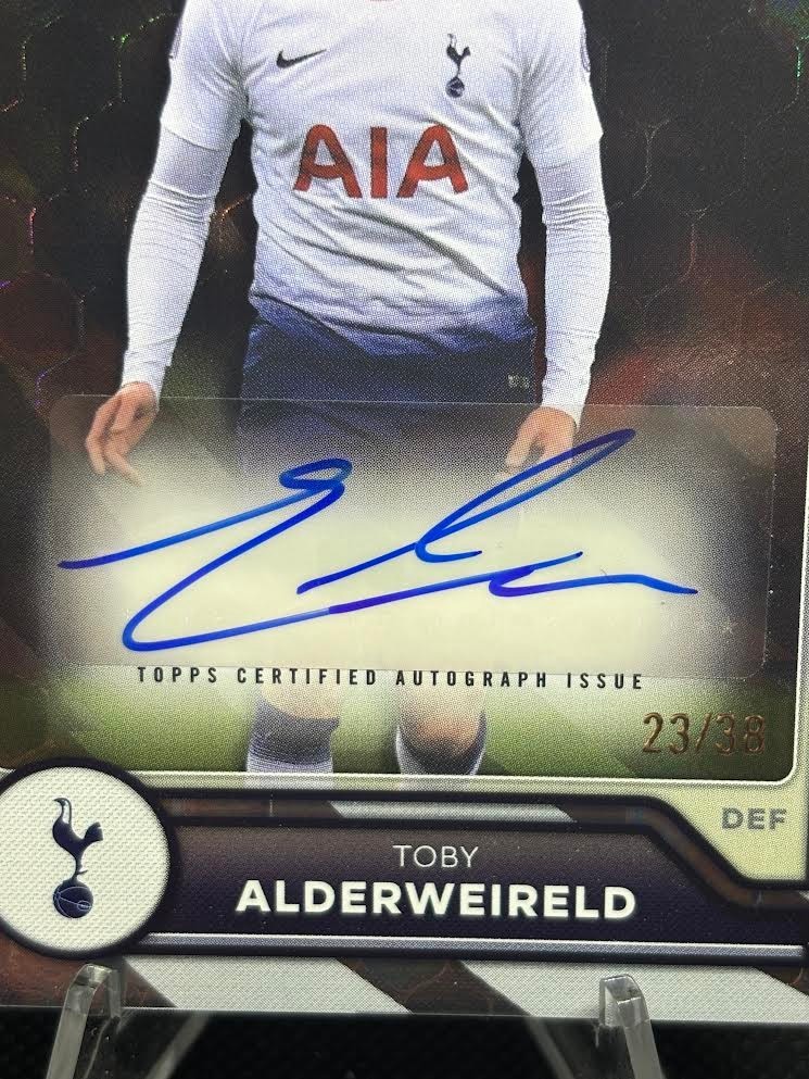 Topps EPL FLAGSHIP 2026-27 Toby Alderweireld Tottenham AUTO Parallel 23/38!! view 2