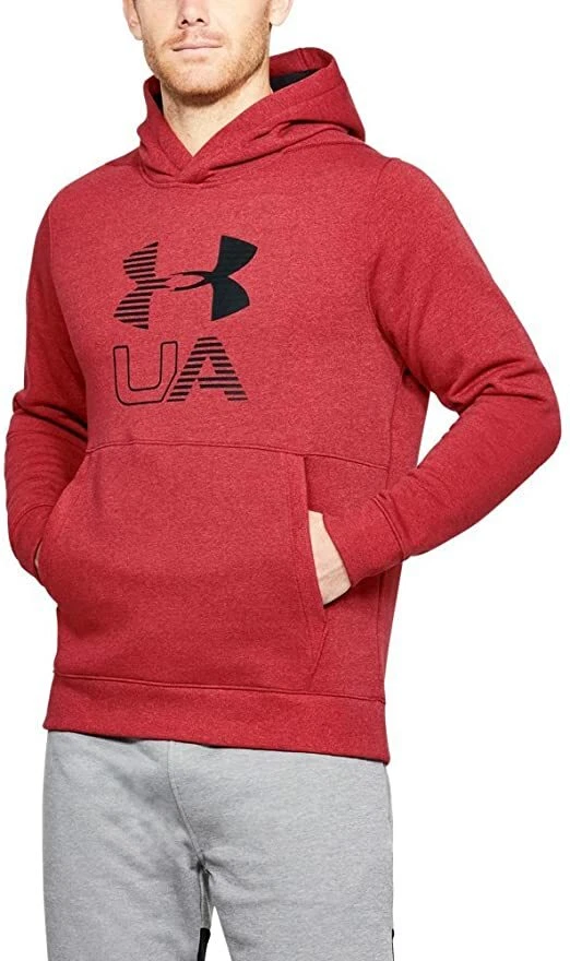 Under Armour Men s Threadborne Fleece Graphic Hoodie Red 600