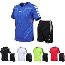 Men's Active Workout 2-Piece T-Shirt and Athletic Shorts Set