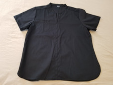 Womens Silver Lining Scrubs Shirt XL Black Blouse Top