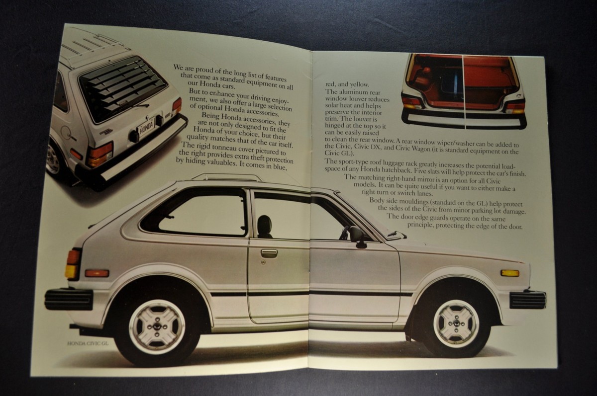 1980 Honda Accessories Catalog Brochure Civic Accord Prelude